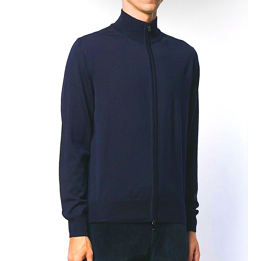 Canali
long-sleeve zip-front cardigan size 54